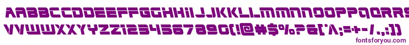 Edgeracerleft Font – Purple Fonts on White Background