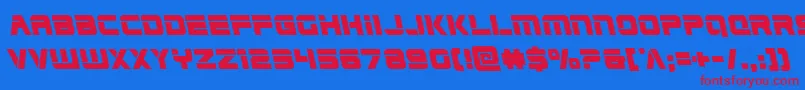 Edgeracerleft Font – Red Fonts on Blue Background