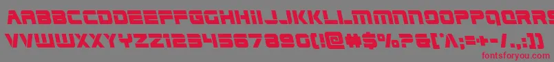 Edgeracerleft Font – Red Fonts on Gray Background