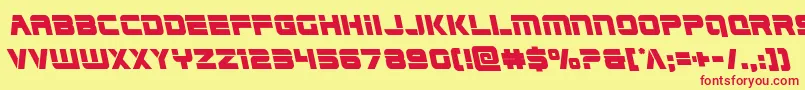 Edgeracerleft Font – Red Fonts on Yellow Background