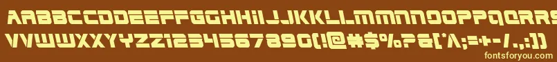 Edgeracerleft Font – Yellow Fonts on Brown Background