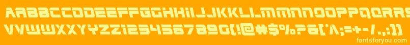 Edgeracerleft Font – Yellow Fonts on Orange Background