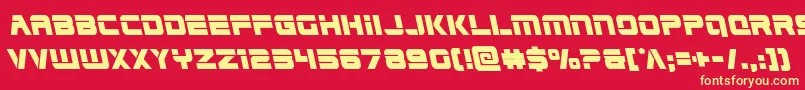 Edgeracerleft Font – Yellow Fonts on Red Background