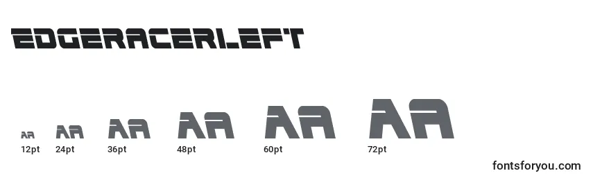 Размеры шрифта Edgeracerleft