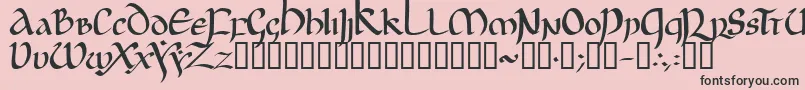 JgjUncial Font – Black Fonts on Pink Background