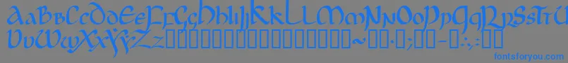 JgjUncial Font – Blue Fonts on Gray Background