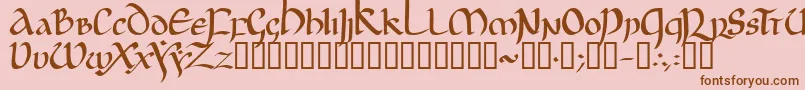JgjUncial Font – Brown Fonts on Pink Background