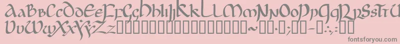 JgjUncial Font – Gray Fonts on Pink Background