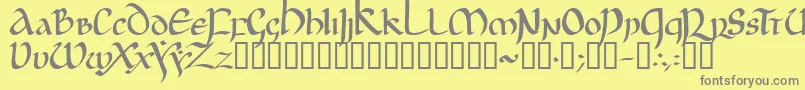 JgjUncial Font – Gray Fonts on Yellow Background