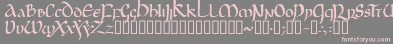 JgjUncial Font – Pink Fonts on Gray Background