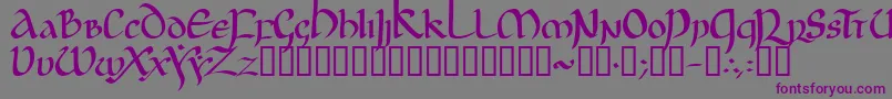 JgjUncial Font – Purple Fonts on Gray Background