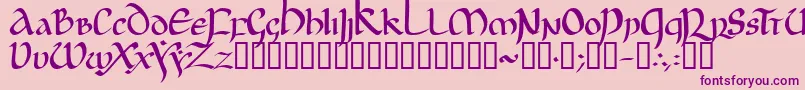JgjUncial Font – Purple Fonts on Pink Background