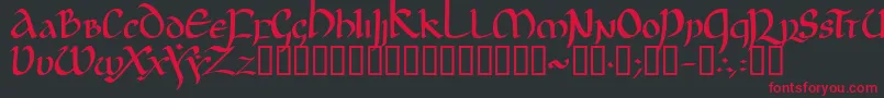 JgjUncial Font – Red Fonts on Black Background