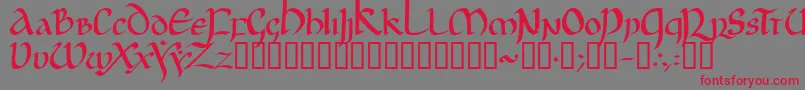 JgjUncial Font – Red Fonts on Gray Background