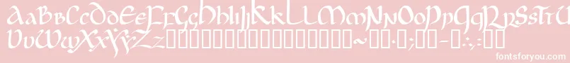 JgjUncial Font – White Fonts on Pink Background
