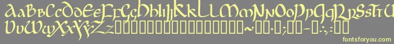 JgjUncial Font – Yellow Fonts on Gray Background