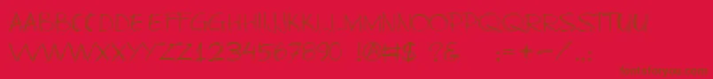 Businessasusual Font – Brown Fonts on Red Background