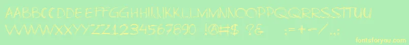 Businessasusual Font – Yellow Fonts on Green Background