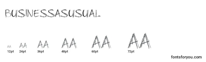 Размеры шрифта Businessasusual