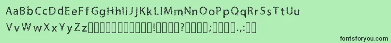 LilmessyRegular Font – Black Fonts on Green Background