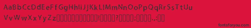 フォントLilmessyRegular – 赤い背景に黒い文字