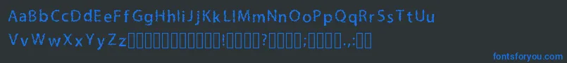 LilmessyRegular Font – Blue Fonts on Black Background