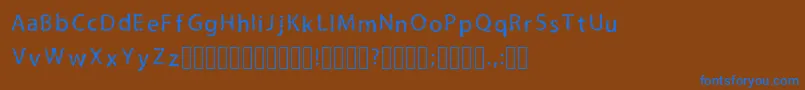 LilmessyRegular Font – Blue Fonts on Brown Background
