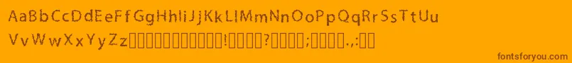 LilmessyRegular Font – Brown Fonts on Orange Background