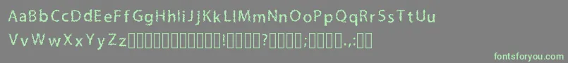 LilmessyRegular Font – Green Fonts on Gray Background