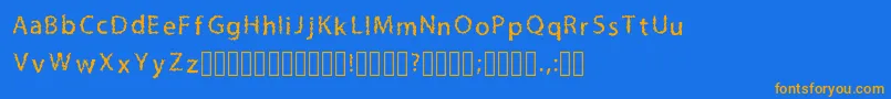 LilmessyRegular Font – Orange Fonts on Blue Background