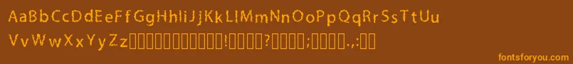 LilmessyRegular Font – Orange Fonts on Brown Background