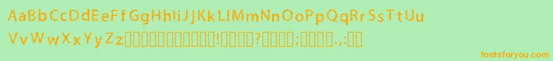 LilmessyRegular Font – Orange Fonts on Green Background