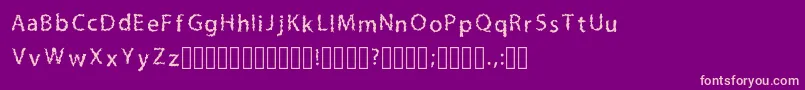 LilmessyRegular Font – Pink Fonts on Purple Background