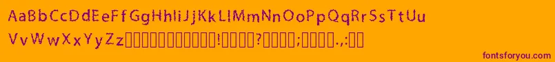 LilmessyRegular Font – Purple Fonts on Orange Background