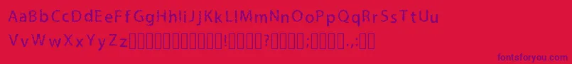 LilmessyRegular-Schriftart – Violette Schriften auf rotem Hintergrund