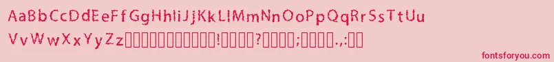 LilmessyRegular Font – Red Fonts on Pink Background
