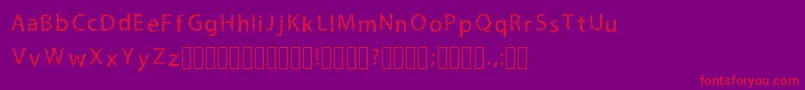 LilmessyRegular Font – Red Fonts on Purple Background