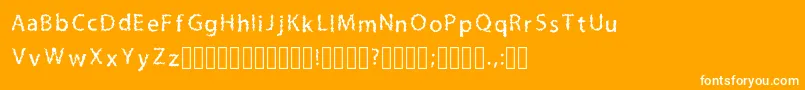 LilmessyRegular Font – White Fonts on Orange Background