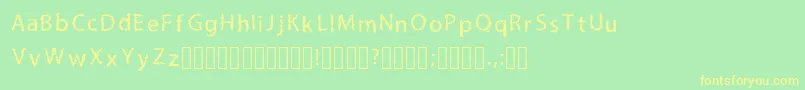 LilmessyRegular Font – Yellow Fonts on Green Background