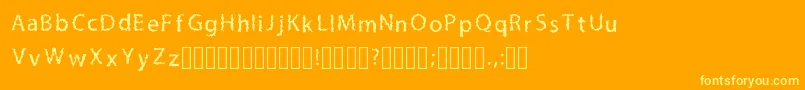 フォントLilmessyRegular – オレンジの背景に黄色の文字
