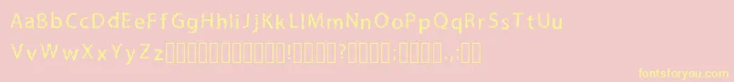 LilmessyRegular Font – Yellow Fonts on Pink Background