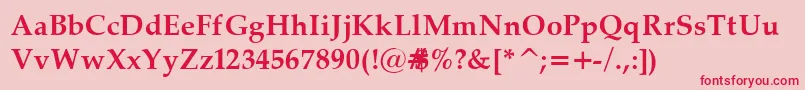 Palat32 Font – Red Fonts on Pink Background