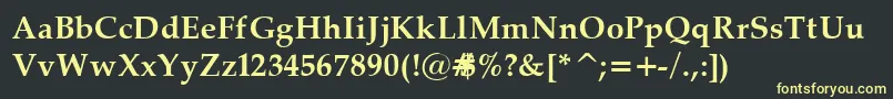 Palat32 Font – Yellow Fonts on Black Background