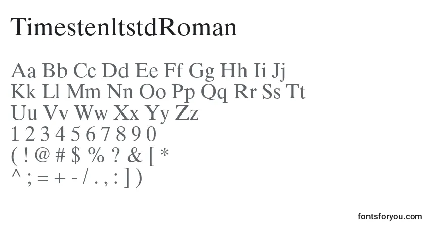 A fonte TimestenltstdRoman – alfabeto, números, caracteres especiais