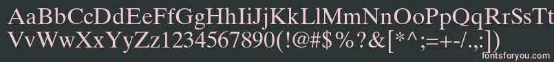 TimestenltstdRoman Font – Pink Fonts on Black Background