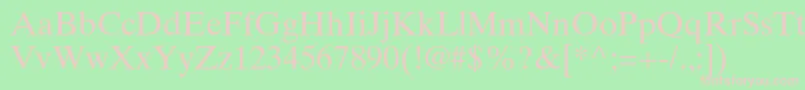 TimestenltstdRoman Font – Pink Fonts on Green Background