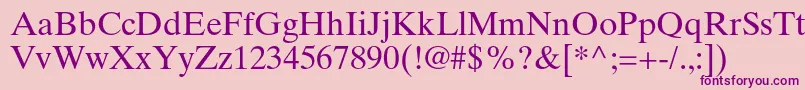 TimestenltstdRoman Font – Purple Fonts on Pink Background