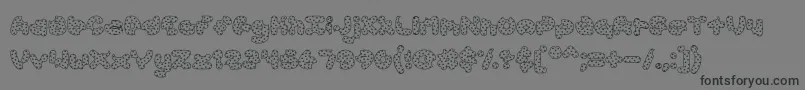 Шрифт AccentCookieDough – чёрные шрифты на сером фоне