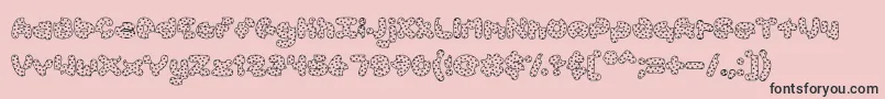 AccentCookieDough Font – Black Fonts on Pink Background