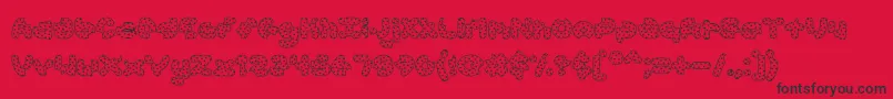 Шрифт AccentCookieDough – чёрные шрифты на красном фоне